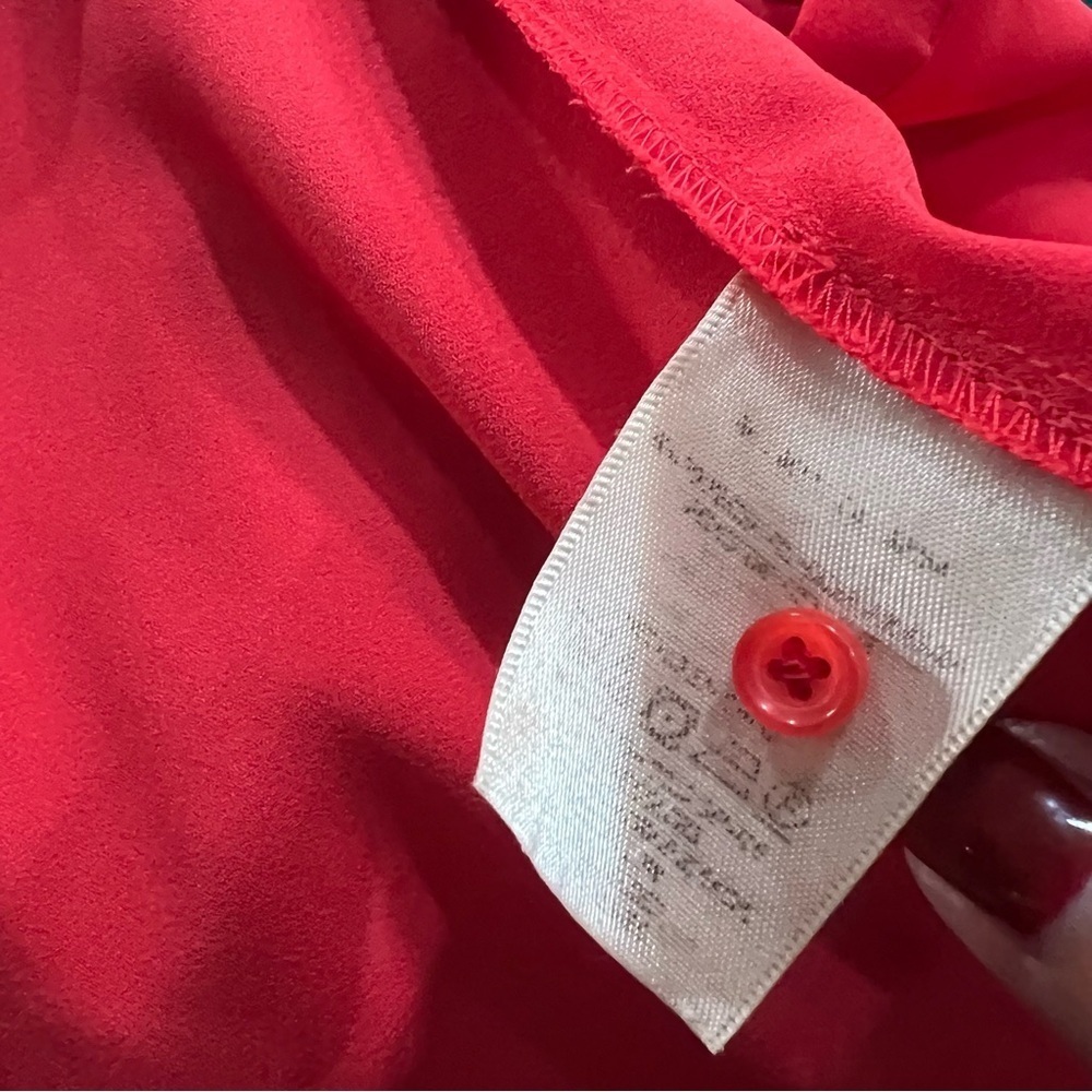 Anthropologie Maeve Top Blouse Marguerite Blouse Red Sleeveless Tank Tomato Lace - Picture 8 of 10